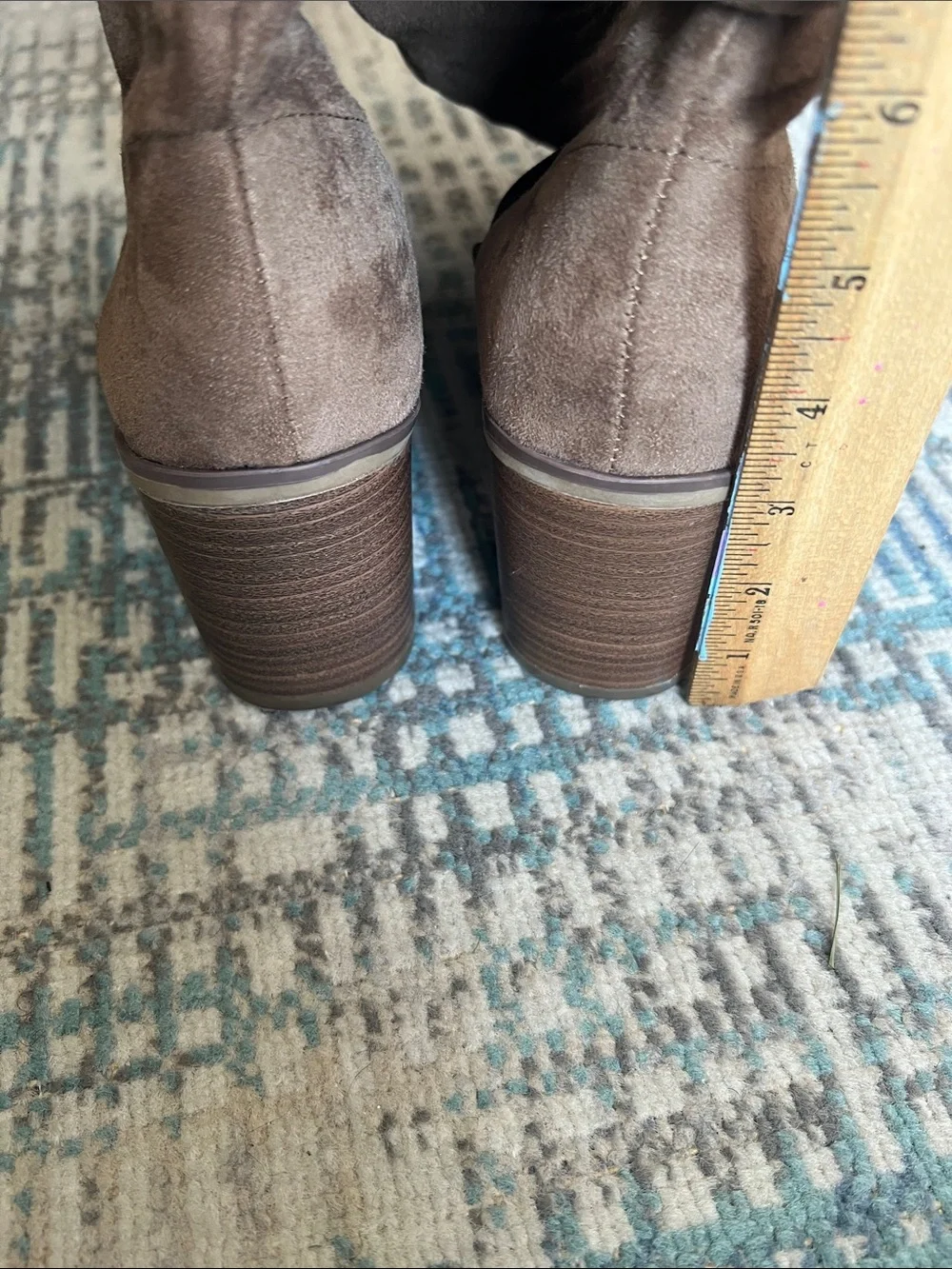 Universal Thread Brown Faux Suede Knee High Western Boots Size 7.5